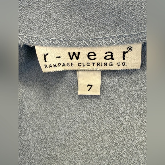 Vintage Rampage Tailored Waistcoat Vest Blue Button Front Size 7 Dark Academia - Picture 5 of 6